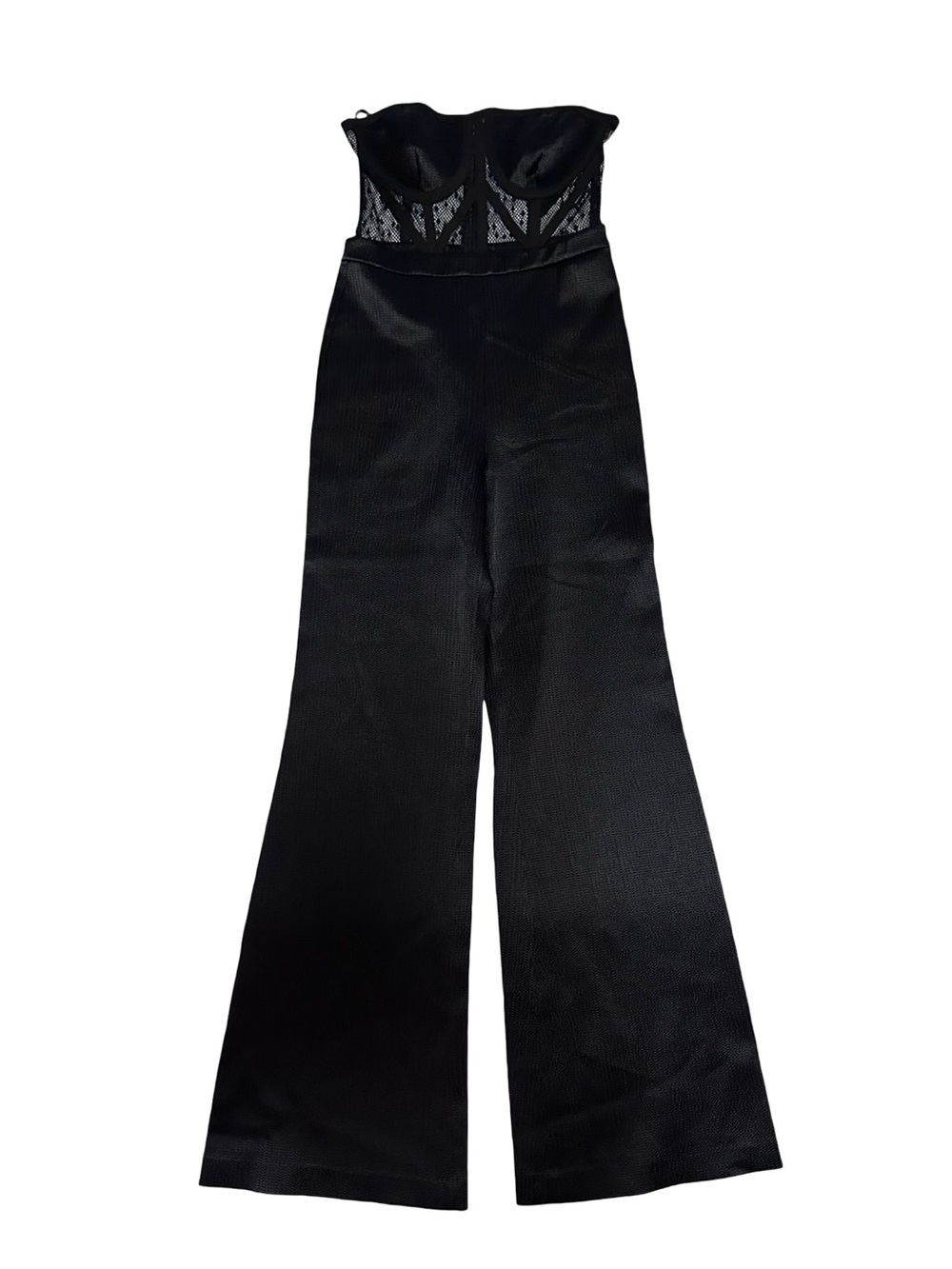 ALEXIS Lauren Black Lace Strapless Bustier Corset Jumpsuit Small NWT